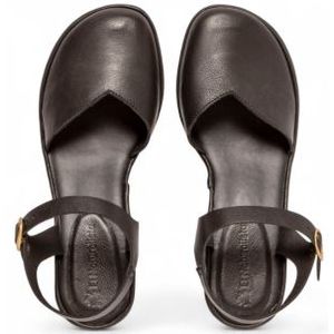 El Naturalistavoor vrouwen. 2N8841101005_001 Leren sandalen N884 Flora zwart (38), Leer, 3 tot 5 cm, Gesp, Casual