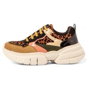 Artvoor vrouwen. 1163511FH003_0MU Schoenen 1635 Athene beige (36), Plat, 1 tot 3 cm, Veters, Casual, Dierenprint