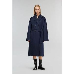 Semicouturevoor vrouwen. Y5WV56 Alice jas blauw (42), Casual, Wol