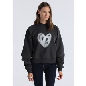 Lois Jeansvoor vrouwen. 464742863 Audrey Bok sweatshirt zwart (S), Casual, Katoen
