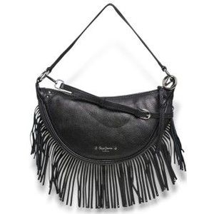 Pepe Jeansvoor vrouwen. PL031576 Janice Maos leren tas zwart (OSFA), Casual, Leer