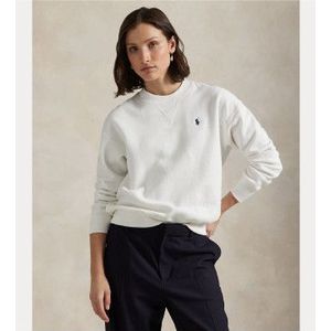 Polo Ralph Laurenvoor vrouwen. 211971697001 Effen trui wit (M), Casual, Katoen