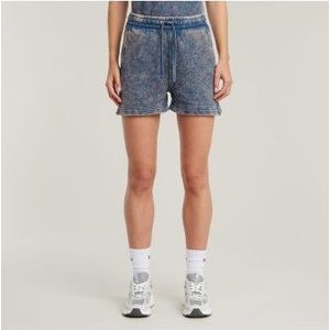 G-Starvoor vrouwen. D26562-D575-H364 Korte overgeverfde sweat blauw (XS), Casual, Katoen