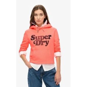 Superdryvoor vrouwen. W2012136A Sweatshirt Cooper Ton-sur-ton koraal (S), Casual, Katoen