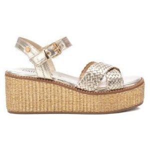 Carmela - 16236103 - Damessandalen - Goudkleurig - Leer - Sleehak met Plateau