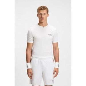 BOSSvoor mannen. 50543328 T-shirt Toc lila (S), Casual, Sportief, Meerdere sporten, Polyester, Korte mouwen