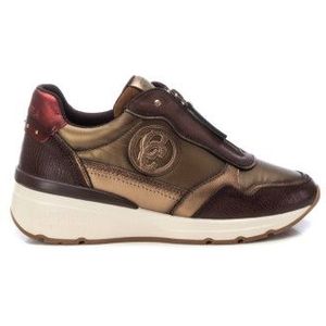 Carmelavoor vrouwen. 16183006-MARRON Leren sportschoenen 161830 bruin (37), Leer, 3 tot 5 cm, Ritssluiting, Casual