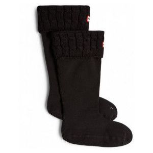 Hunterunisex. XRU0045251 Gerecyclede hoge sokken met zwarte manchetten (M), Homewear, Polyester