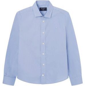 Hackett Londonvoor jongens. HK301706 Ceromonial Poplin Overhemd blauw (9Años= 134cm), Casual, Katoen, Lange mouwen, kinderkleding
