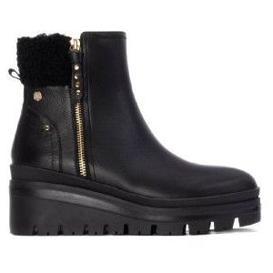 Carmelavoor vrouwen. 16271201-NEGRO Leren enkellaarsjes 162712 zwart (37), Leer, 3 tot 5 cm, Ritssluiting, Casual