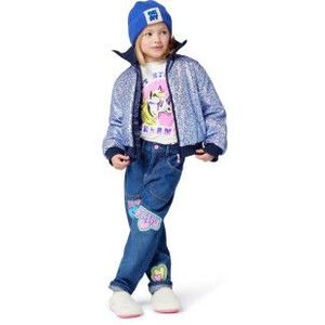 Billieblushvoor meisjes. U21327 Jeans Blauwe patch (8Años= 126cm), Casual, Katoen, Denim, kinderkleding