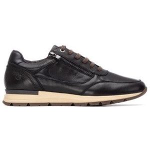 Carmelavoor mannen. 16267701-MARRON Bruine leren sportschoenen 162677 (41), Leer, Plat, Veters, Casual