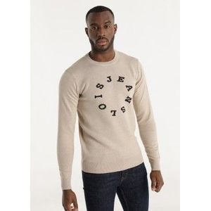 Lois Jeansvoor mannen. 176783460 Palm Sleet beige trui (S), Casual, Katoen