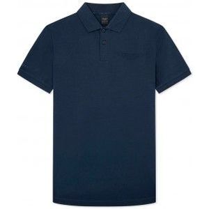 Hackett Am Emboss Bk Polo Met Korte Mouwen Blauw S Man