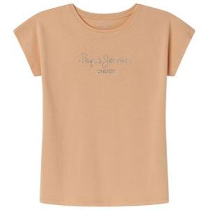 Pepe Jeansvoor meisjes. PG503152 Nuria N oranje T-shirt (10años= 140cm), Casual, Katoen, Korte mouwen, Duurzaam, kinderkleding