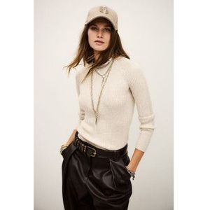 BA&SHvoor vrouwen. 1H25BANN Banni beige trui (34), Casual, Wol, Lange mouwen