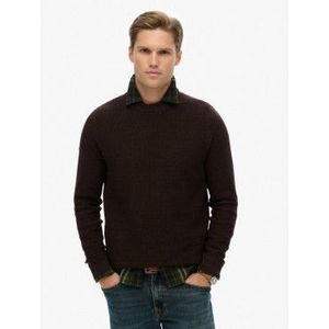 Superdry - M6110681A - Trui - Donkerbruin - Casual - Katoen - Korte Mouwen