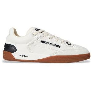Polo Ralph Laurenvoor mannen. 809961160001 Leren schoenen PS150 wit (43), Leer, Plat, Veters, Casual