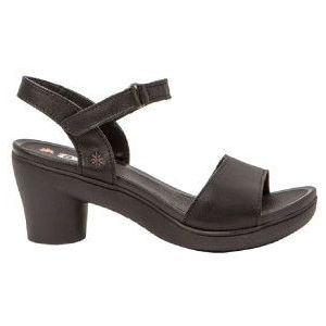 Artvoor vrouwen. 114751301003_001 Leren sandalen 1475 zwart -Hoogte hak 7cm (38), Leer, 5 tot 8 cm, Klittenband, Casual
