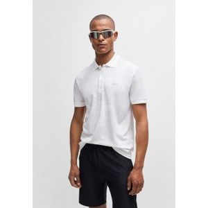 BOSSvoor mannen. 50525135 Polo Paddy wit (M), Casual, Katoen, Korte mouwen