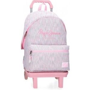 Pepe Jeansvoor meisjes. 68723T1 Miri 42 cm rugzak met trolley roze (OSFA), Casual, Polyester, kinderkleding