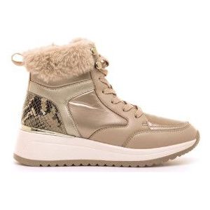 Mariamarevoor vrouwen. 63635 Salerno beige enkellaarsjes (36), Plat, 1 tot 3 cm, Ritssluiting, Casual