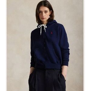 Polo Ralph Laurenvoor vrouwen. 211971699002 Sweatshirt volledige rits marine (XS), Casual, Katoen, Marineblauw