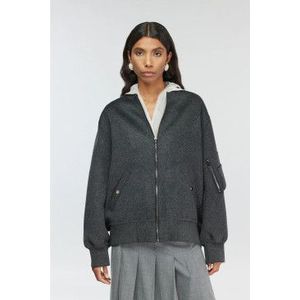 Semicouturevoor vrouwen. Y5WV51 Bomber Azalea antraciet (42), Casual, Grijs, Wol