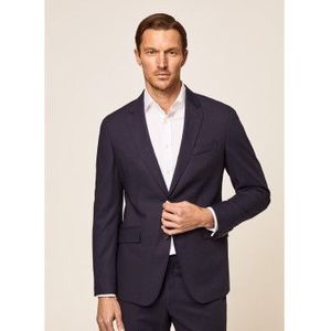 Hackett Londonvoor mannen. HM423049 Wollen pak kreukvrij marineblauw (40/32), Feest, Klassiek, Lange mouwen