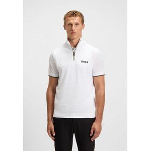 BOSSvoor mannen. 50541954 Polo vest Birdie Vest wit (S), Casual, Sportief, Katoen, Lange mouwen