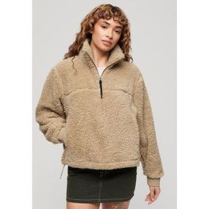 Superdryvoor vrouwen. W2012125A Superzacht bruin sweatshirt (XL), Casual, Lange mouwen, Gerecycled polyester, Duurzaam