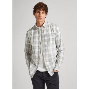 Pepe Jeansvoor mannen. PM308268 Parker groen overhemd (M), Casual, Katoen, Lange mouwen, Duurzaam