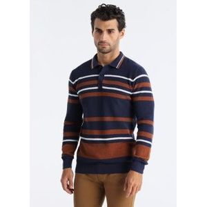 Lois Jeansvoor mannen. 133133482 Charles marine trui (S), Casual, Katoen, Marineblauw
