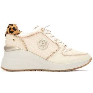 Carmelavoor vrouwen. 16244402-HIELO Leren sportschoenen 162444 wit (39), Leer, 3 tot 5 cm, Veters, Casual