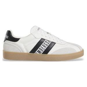 Bikkembergsvoor mannen. 27105-CP Leren schoenen Recoba wit (43), Leer, Plat, Veters, Casual
