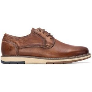 Carmelavoor mannen. 16267801-CAMEL Leren schoenen 162678 bruin (41), Leer, Plat, Veters, Casual