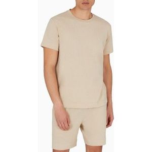 Emporio Armanivoor mannen. EM000574_AF14107 Strand t-shirt taupe (S), Casual, Katoen, Strandkleding, Korte mouwen