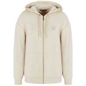 Armani Exchangevoor vrouwen. XW000318AF12217U1095 Beige sweatshirt met rits (M), Casual, Katoen