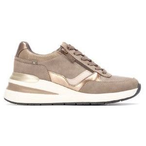 Xtivoor vrouwen. 14462803-TAUPE Trainers 144628 bruin (37), 3 tot 5 cm, Ritssluiting, Casual