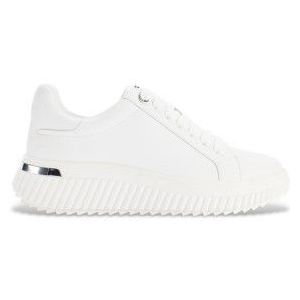 DKNYvoor vrouwen. K1530142 Lobeco Leren Sneakers Wit (39), Leer, Plat, Veters, Casual
