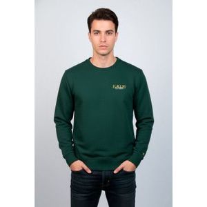 elPulpovoor mannen. 11030128074 Sweatshirt Logo Groene stof (S), Casual, Biologisch katoen, Duurzaam