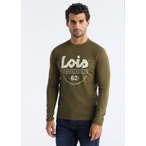 Lois Jeansvoor mannen. 158323468 Bayley T-shirt wit (XS), Casual, Katoen, Lange mouwen