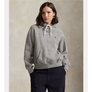 Polo Ralph Laurenvoor vrouwen. 211971698004 Fleece sweatshirt Shrunken Fit grijs (M), Casual, Katoen