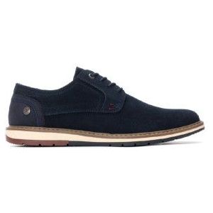 Xtivoor mannen. 14455801-NAVY Leren schoenen 144558 marine (41), Leer, Plat, Veters, Casual, Marineblauw