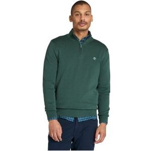 Timberlandvoor mannen. TB0A2BMX3171 Williams River groene trui met kwart rits (M), Casual, Katoen