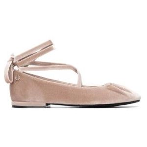 Xtivoor vrouwen. 14469904-NUDE Ballerina's 144699 bruin (37), Beige, Plat, Veters, Casual, Velvet