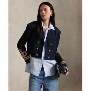 Polo Ralph Laurenvoor vrouwen. 211972645500 Marine wollen jas (40), Casual, Marineblauw