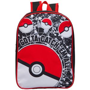 Pokémon - Pokeball Schooltas - Zwart - Polyester - 2 Vakken