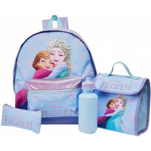 Disney Frozen meisjes rugtas 4 delige schoolset (rugtas, drinkfles, etui en koeltas).