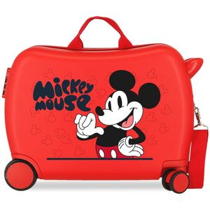 Disney Mickey Mouse jongens kinderkoffer rol zit fasion rood
